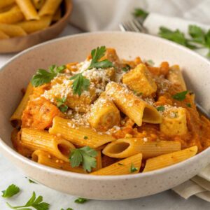 Paneer pumpkin pasta